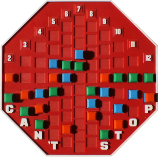 Game board of Can't Stop (Source: wiki)